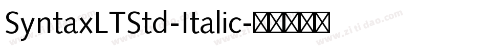SyntaxLTStd-Italic字体转换