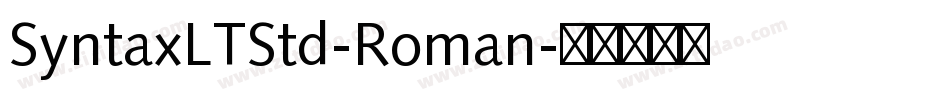 SyntaxLTStd-Roman字体转换
