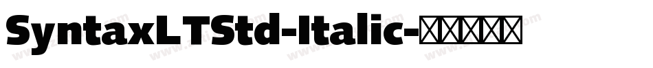 SyntaxLTStd-Italic字体转换
