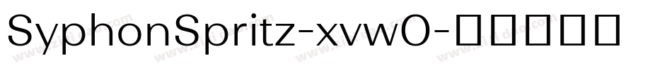 SyphonSpritz-xvwO字体转换