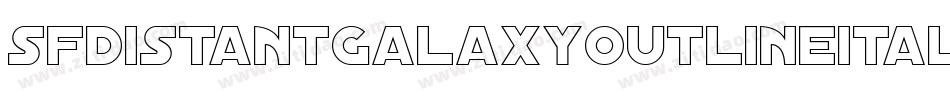 SfDistantGalaxyOutlineItalic-4yA4字体转换