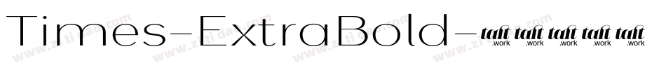 Times-ExtraBold字体转换
