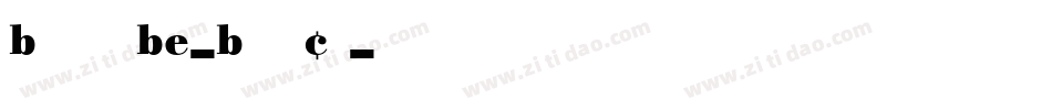 BodoniBE-BoldCn字体转换