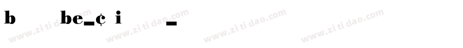 BodoniBE-CnItalic字体转换