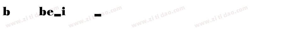 BodoniBE-Italic字体转换