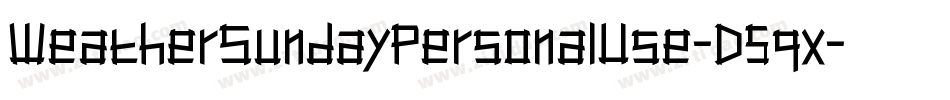 WeatherSundayPersonalUse-D5qx字体转换