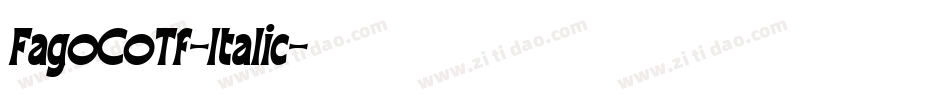 FagoCoTf-Italic字体转换