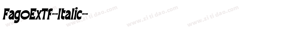 FagoExTf-Italic字体转换