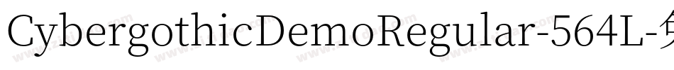 CybergothicDemoRegular-564L字体转换