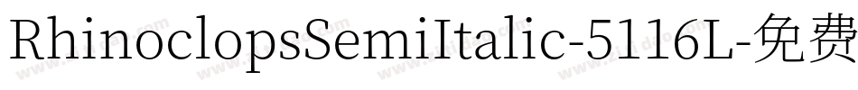 RhinoclopsSemiItalic-5116L字体转换