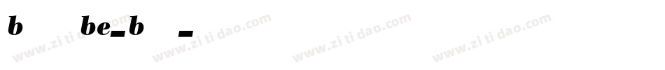 BodoniBE-Bold字体转换