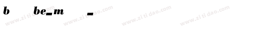 BodoniBE-Medium字体转换