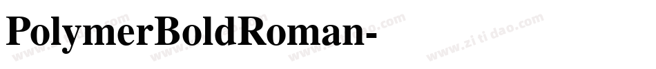 PolymerBoldRoman字体转换