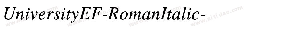 UniversityEF-RomanItalic字体转换