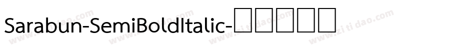 Sarabun-SemiBoldItalic字体转换
