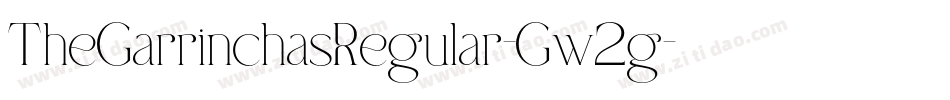 TheGarrinchasRegular-Gw2g字体转换