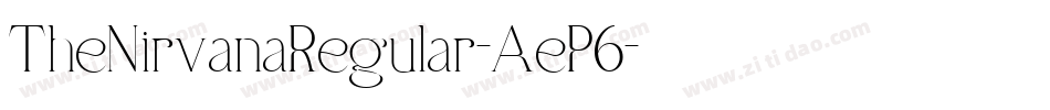 TheNirvanaRegular-AeP6字体转换