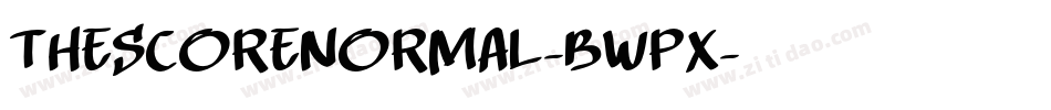 TheScoreNormal-BWpx字体转换