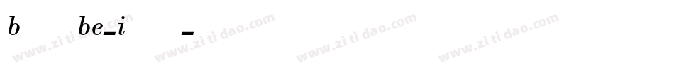 BodoniBE-Italic字体转换