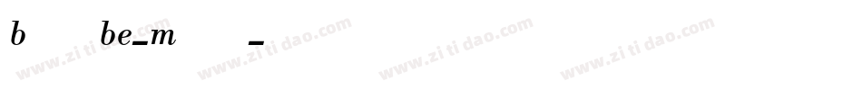 BodoniBE-Medium字体转换