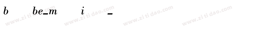 BodoniBE-MediumItalic字体转换