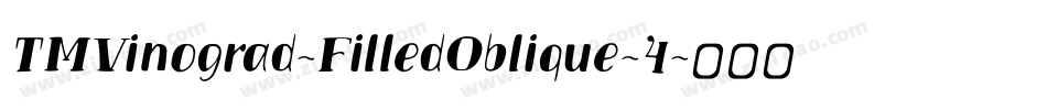 TMVinograd-FilledOblique-4字体转换