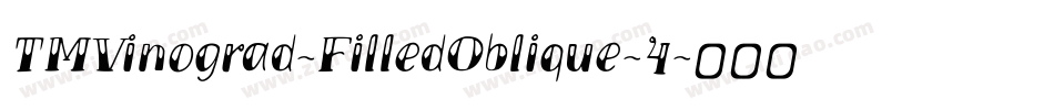 TMVinograd-FilledOblique-4字体转换