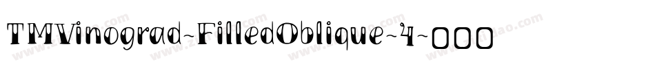 TMVinograd-FilledOblique-4字体转换