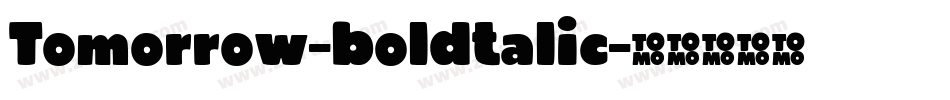 Tomorrow-boldtalic字体转换
