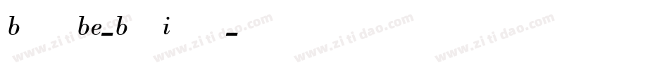 BodoniBE-BoldItalic字体转换