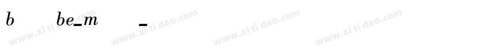 BodoniBE-Medium字体转换