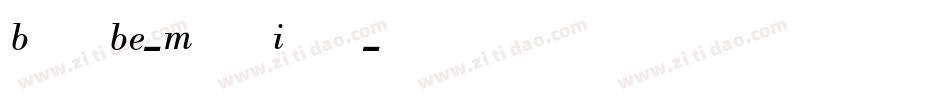 BodoniBE-MediumItalic字体转换