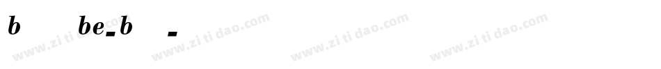BodoniBE-Bold字体转换