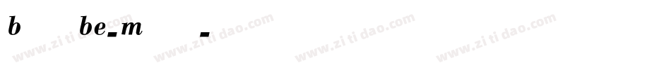 BodoniBE-Medium字体转换