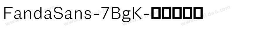 FandaSans-7BgK字体转换