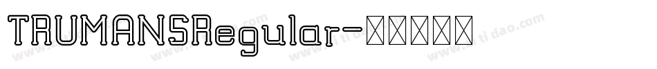 TRUMANSRegular字体转换