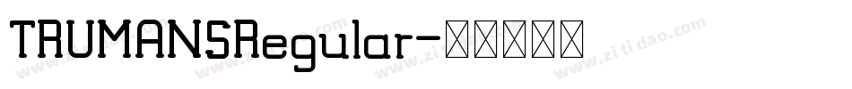 TRUMANSRegular字体转换
