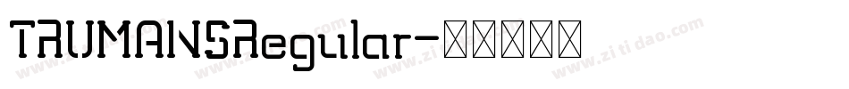 TRUMANSRegular字体转换