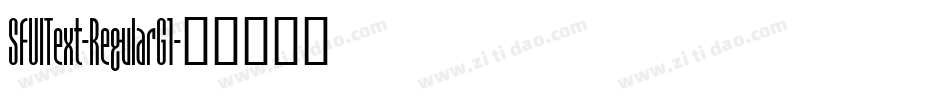 SFUIText-RegularG1字体转换