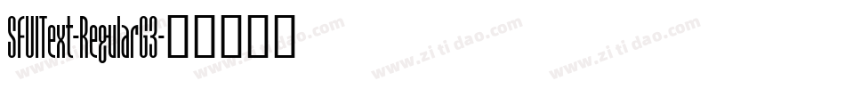 SFUIText-RegularG3字体转换
