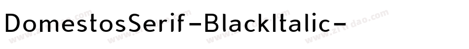 DomestosSerif-BlackItalic字体转换