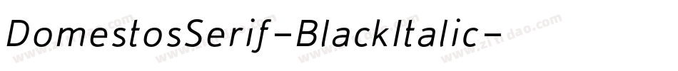 DomestosSerif-BlackItalic字体转换