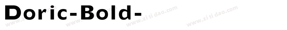 Doric-Bold字体转换