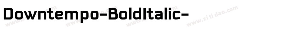 Downtempo-BoldItalic字体转换