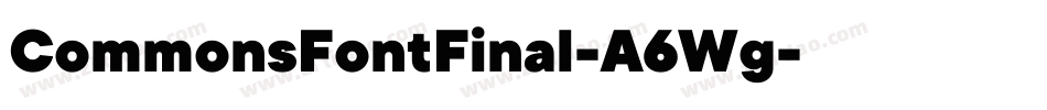 CommonsFontFinal-A6Wg字体转换
