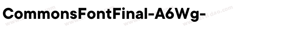 CommonsFontFinal-A6Wg字体转换