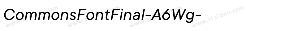 CommonsFontFinal-A6Wg字体转换