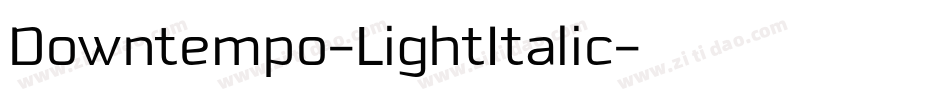 Downtempo-LightItalic字体转换