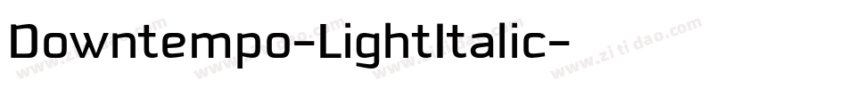 Downtempo-LightItalic字体转换