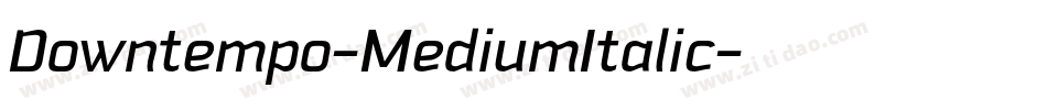Downtempo-MediumItalic字体转换